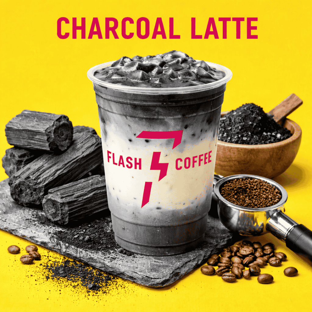 Charcoal Latte Flash Coffee